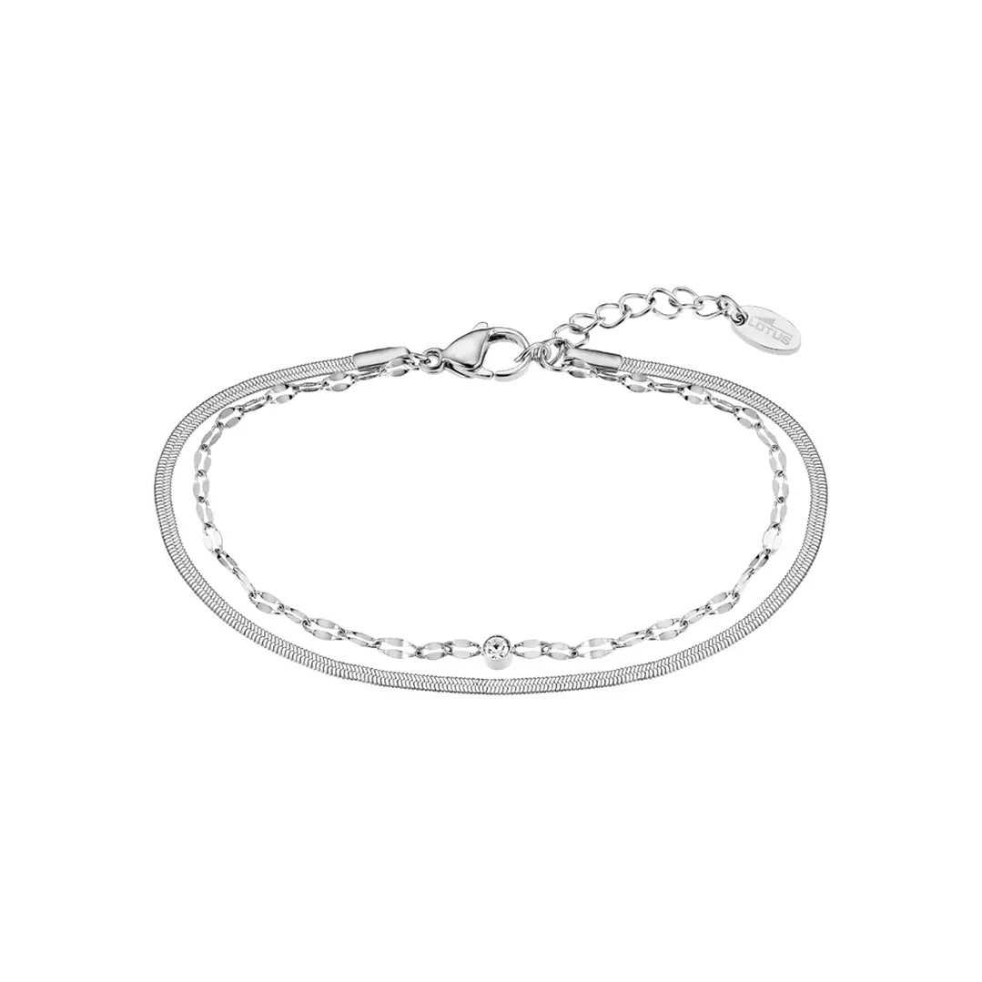 RELOJ MUJER ACERO RECTANGULAR+PULSERA REGALO LOTUS 19008-1 2