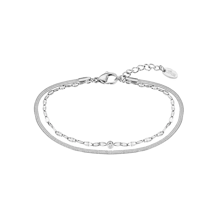 RELOJ MUJER ACERO RECTANGULAR+PULSERA REGALO LOTUS 19008-1 2