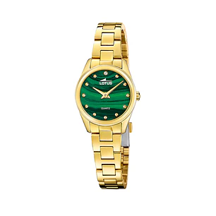 RELOJ MUJER DORADO REDONDO+PULSERA REGALO LOTUS 19007-3