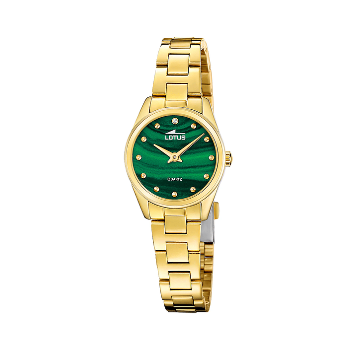 RELOJ MUJER DORADO REDONDO+PULSERA REGALO LOTUS 19007-3 1