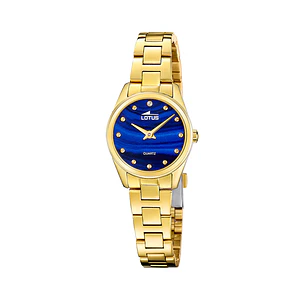 RELOJ MUJER DORADO REDONDO+PULSERA REGALO LOTUS 19007-2