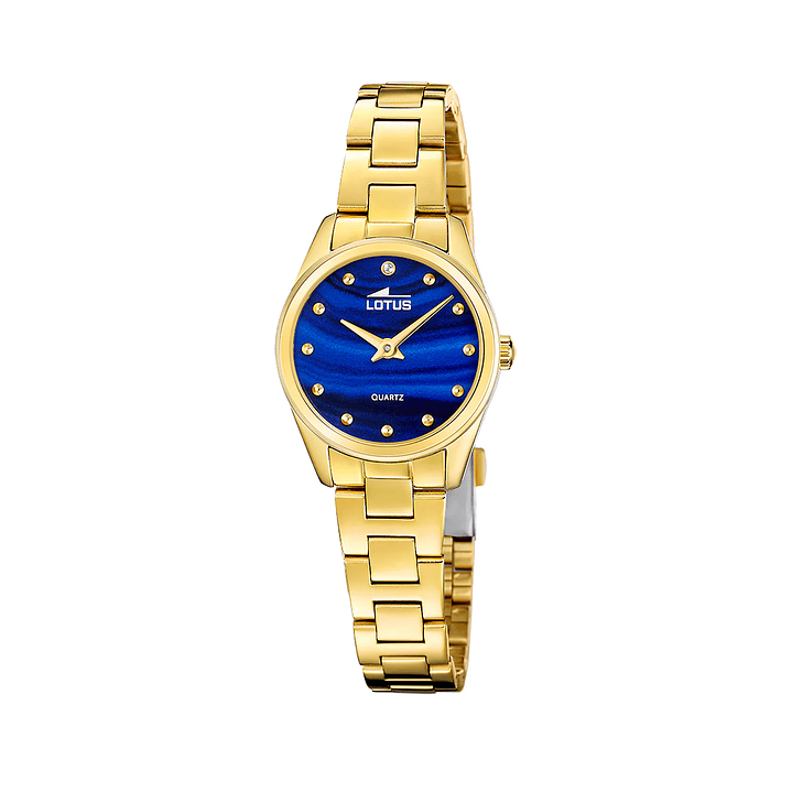 RELOJ MUJER DORADO REDONDO+PULSERA REGALO LOTUS 19007-2 1