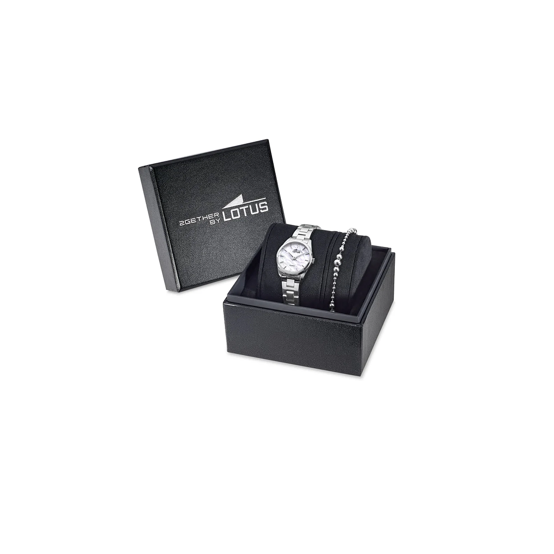 RELOJ MUJER ACERO REDONDO+PULSERA REGALO LOTUS 19006-1 3