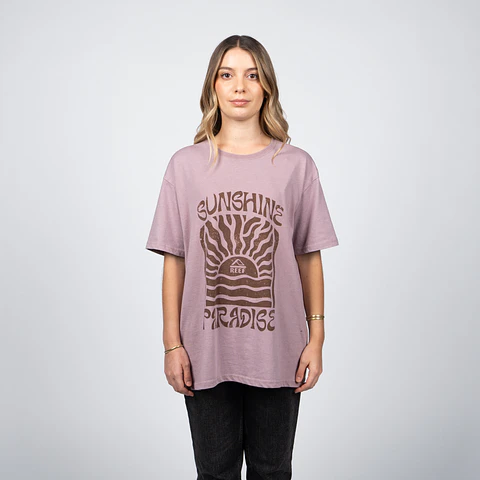 POLERA MUJER CP MC EST BOXY REEF RFLPOI2601CC CAF