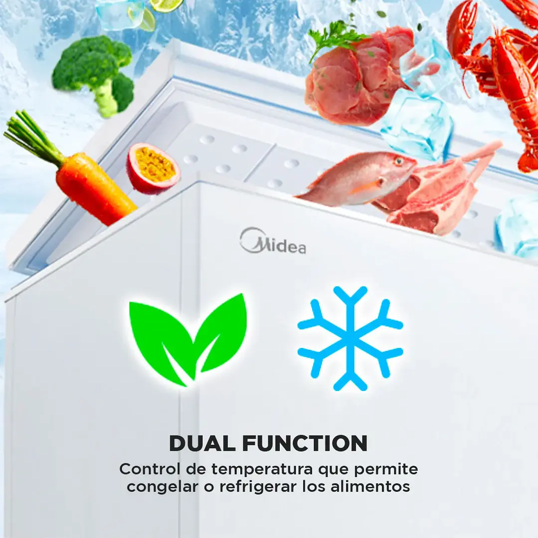 FREEZER 142LTS HORIZ MIDEA MFH-1430B186C 3