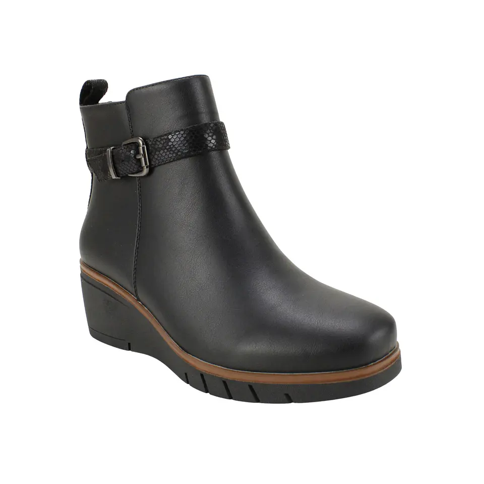 Botin Mujer Casual New Walk Dza91103 Negro  1