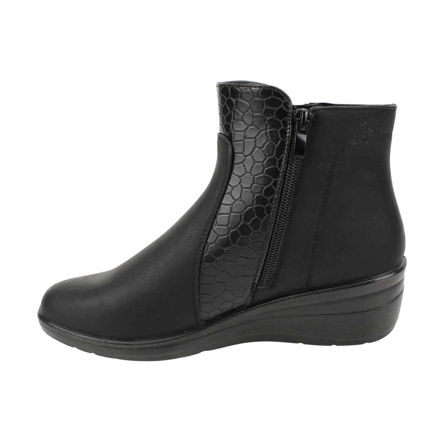 Botin Mujer Casual New Walk Fa4682 Negro 2