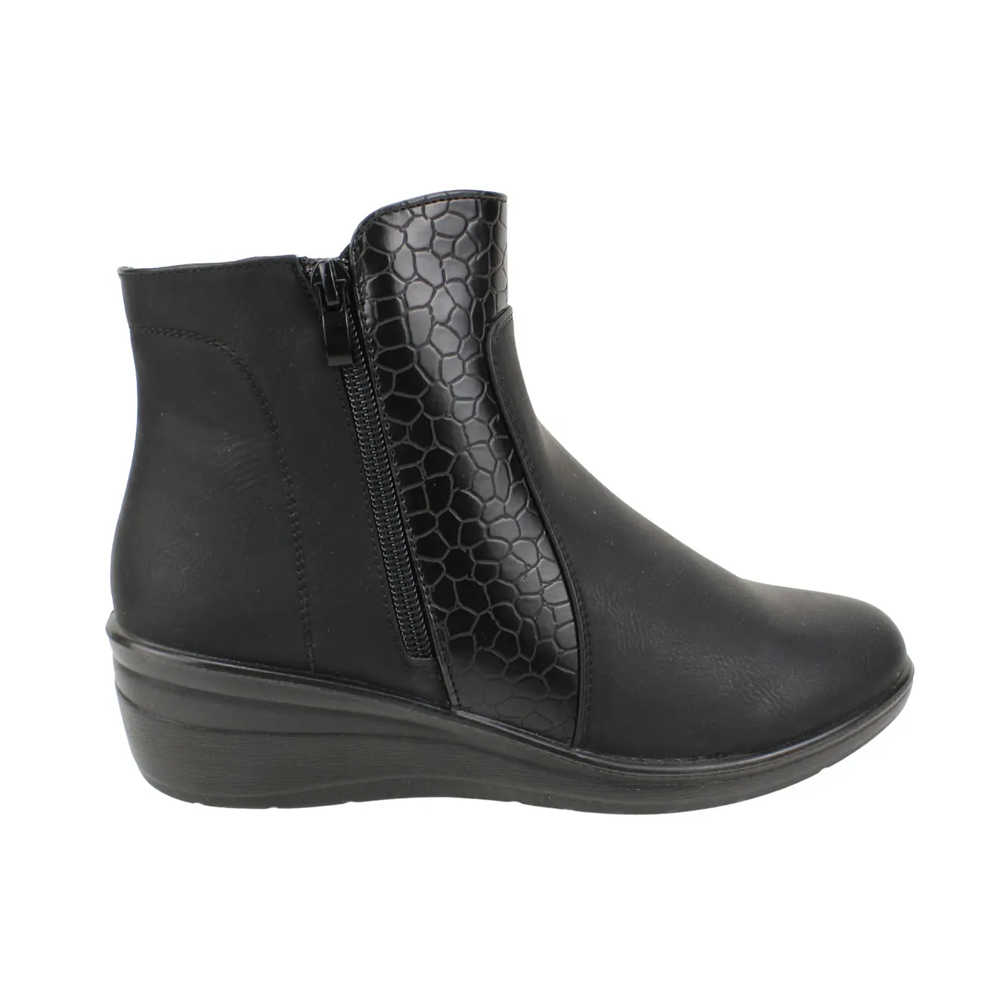 Botin Mujer Casual New Walk Fa4682 Negro 1