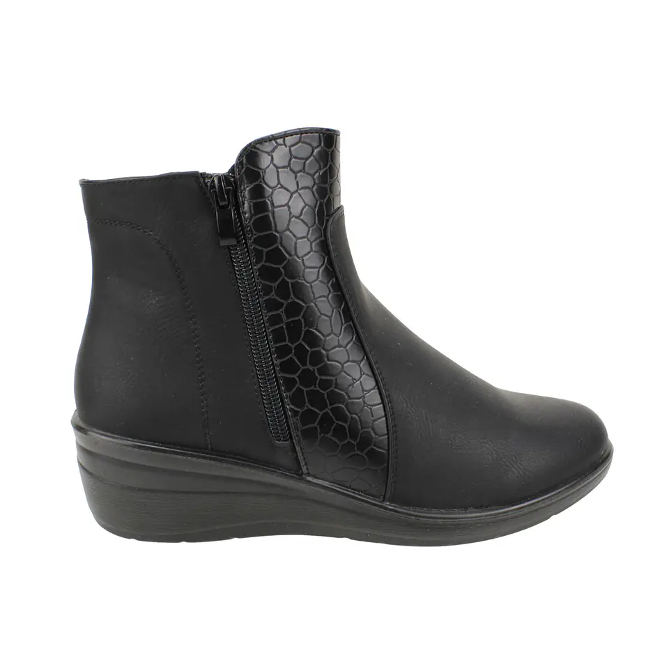 Botin Mujer Casual New Walk Fa4682 Negro 1
