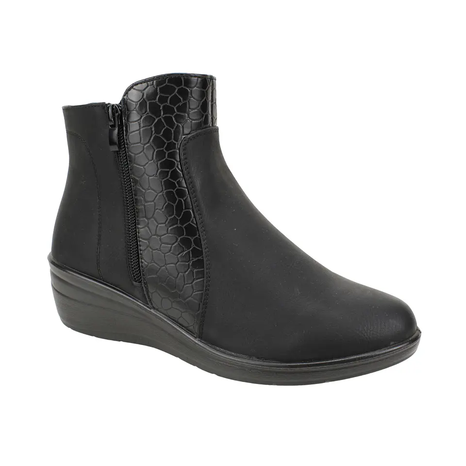 Botin Mujer Casual New Walk Fa4682 Negro 3