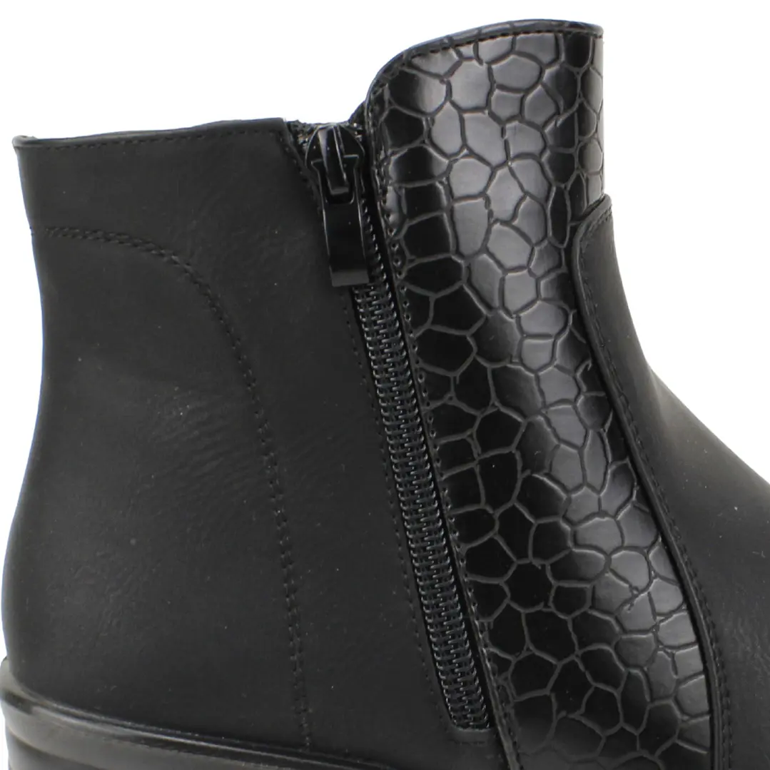 BOTIN MUJER CASUAL NEW WALK FA4682 NEGRO 4