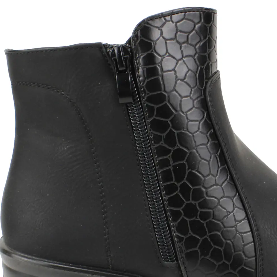 Botin Mujer Casual New Walk Fa4682 Negro 4