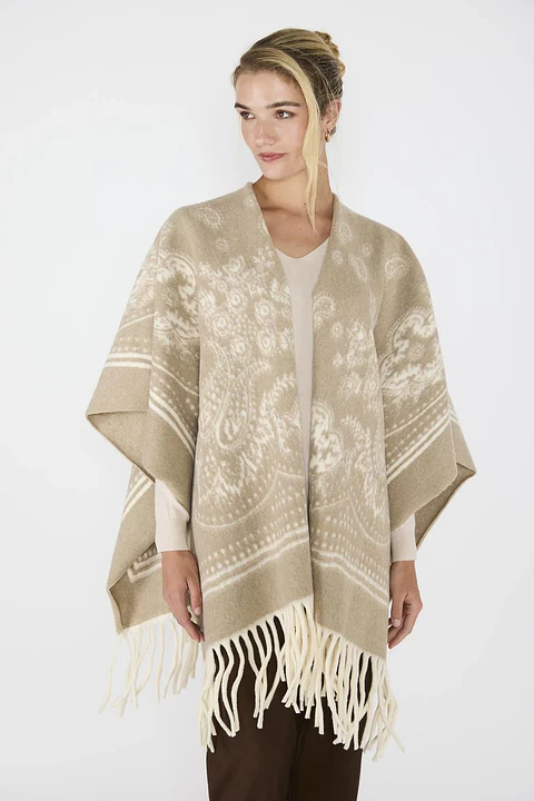 Ruana Veronica Beige Eclipse Woman