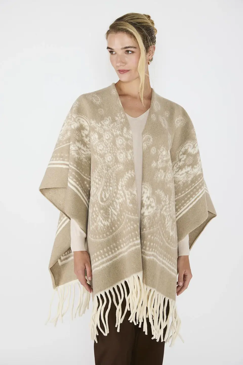 Ruana Veronica Beige Eclipse Woman 1