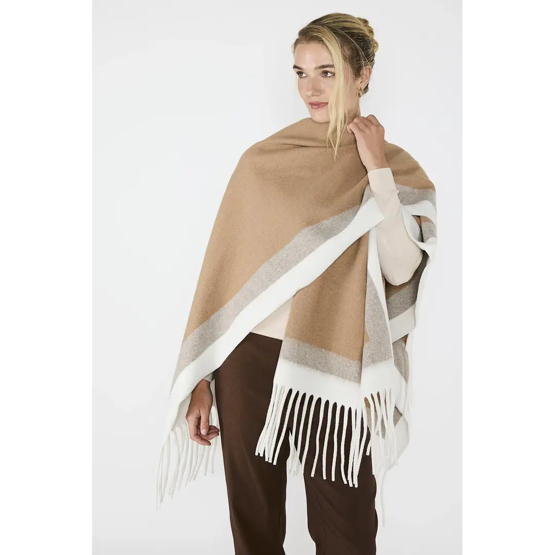 Ruana Soledad Taupe Eclipse Woman 1