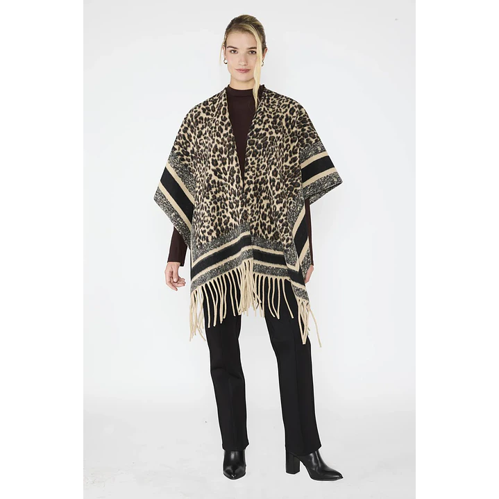 Ruana Esperanza Negro Print Eclipse Woman 2