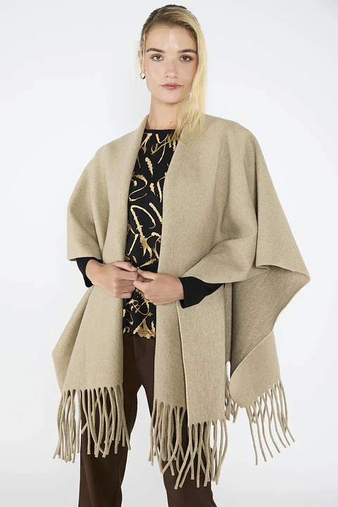 Ruana Elisa Beige Eclipse Woman
