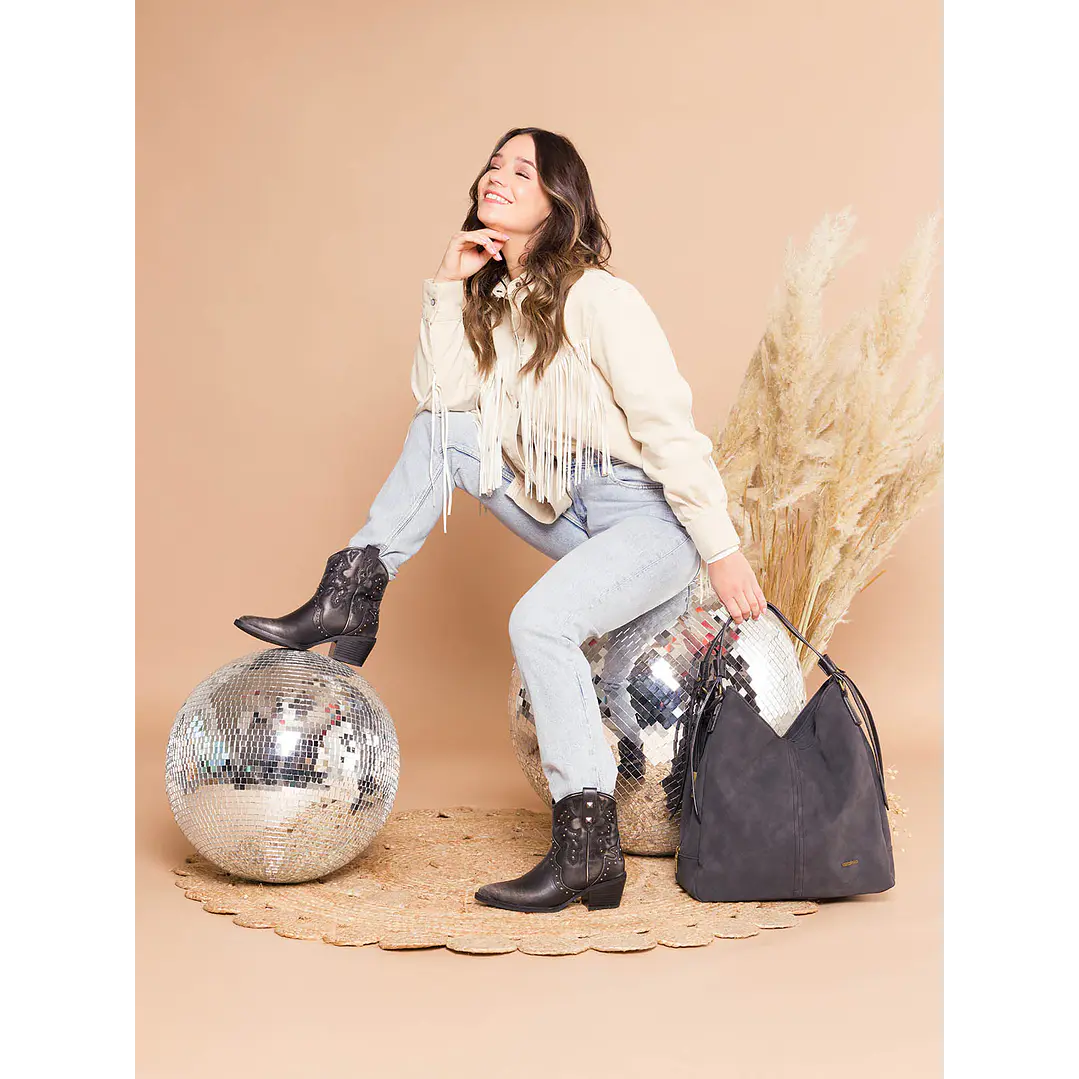 Botín Mujer Sete Negro Azaleia 2