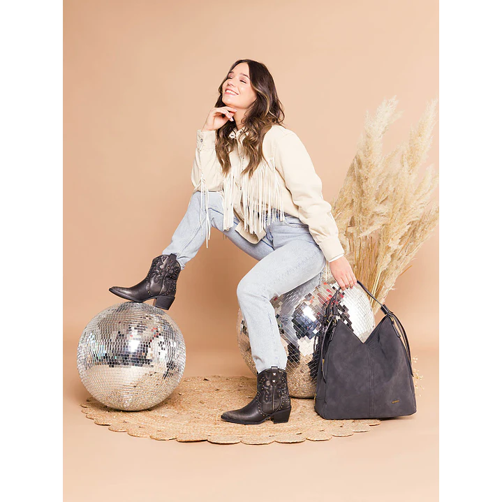 Botín Mujer Sete Negro Azaleia 2