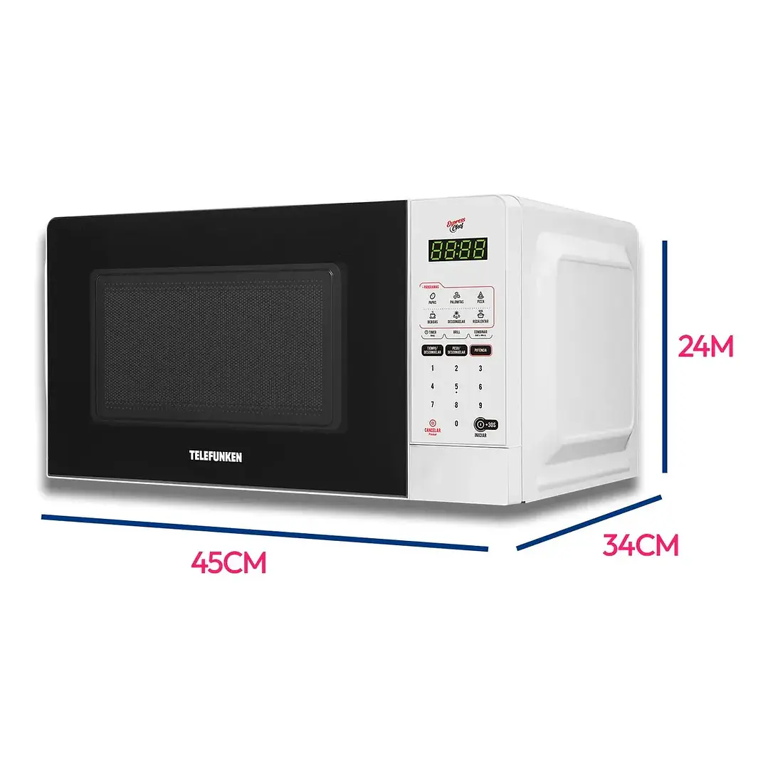 HORNO MICROONDA 20LTS DIGITAL TFK-20A TELEFUNKEN 10000022 5