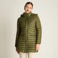 Parka Larga Verde con Diseño Quilted y Gorro Desmontable Weekend - Miniatura 1