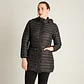 Parka Larga Negra con Diseño Quilted y Gorro Desmontable Weekend - Miniatura 1