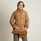 Parka Larga Camel con Gorro Peludo y Detalles de Peluche Lorenzo di Pontti - Miniatura 1