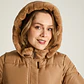 Parka Larga Camel con Gorro Peludo y Detalles de Peluche Lorenzo di Pontti - Miniatura 5
