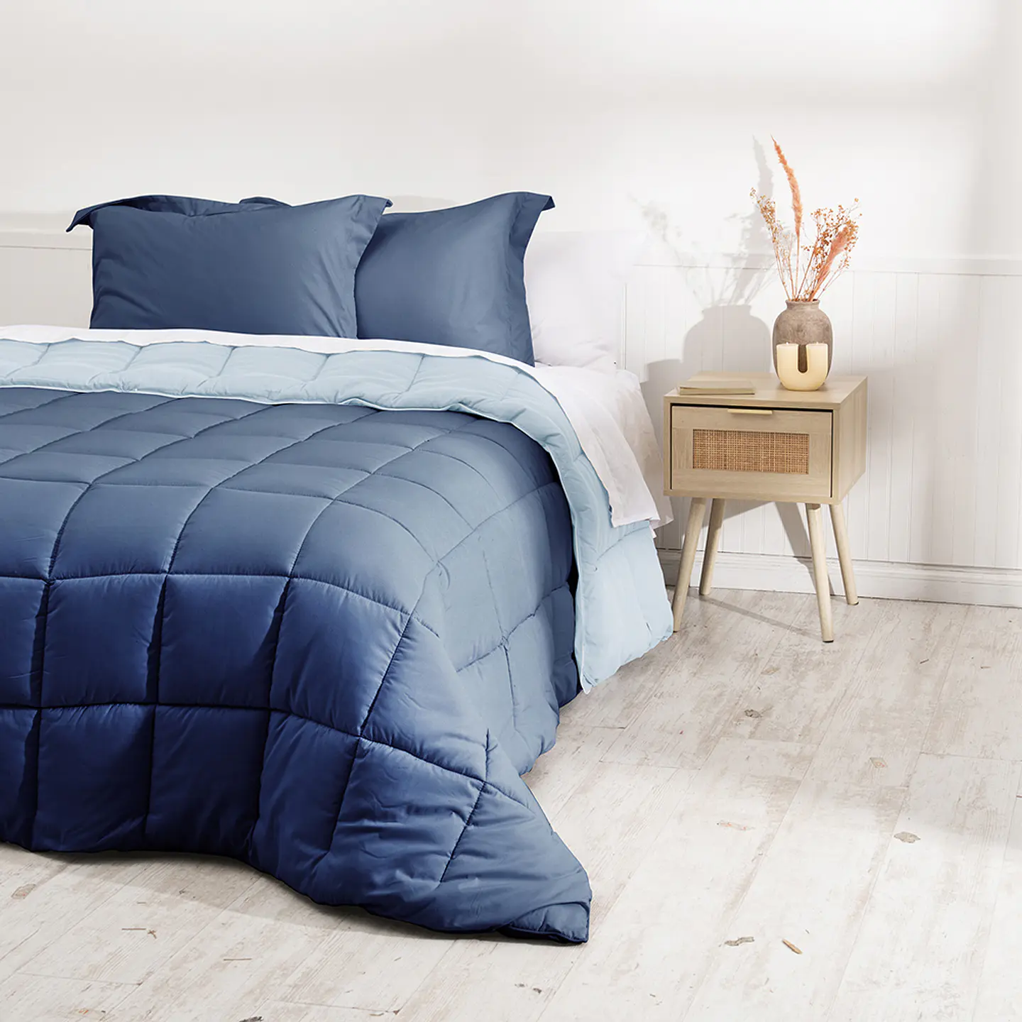 Plumón Microfibra Porteño 2P Azul-Celeste-P 1
