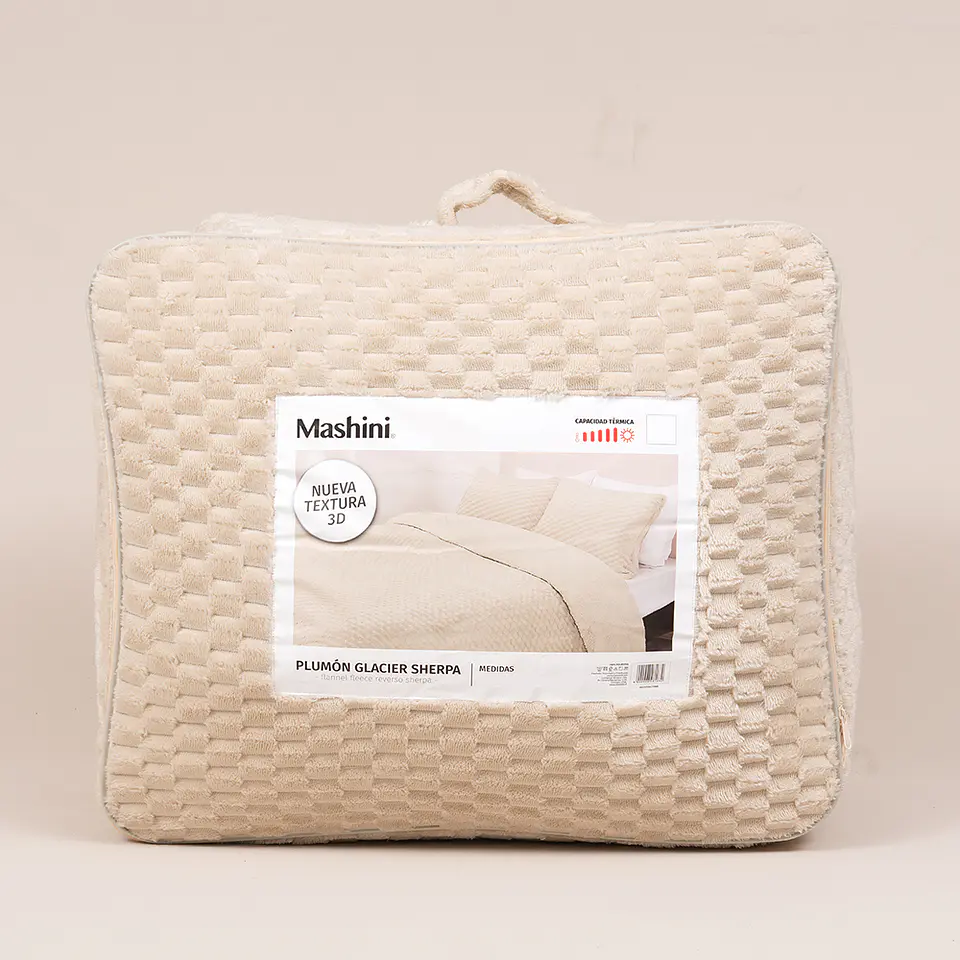 Plumon Flannel Jqd Sherpa 2 P Crudo-P 2