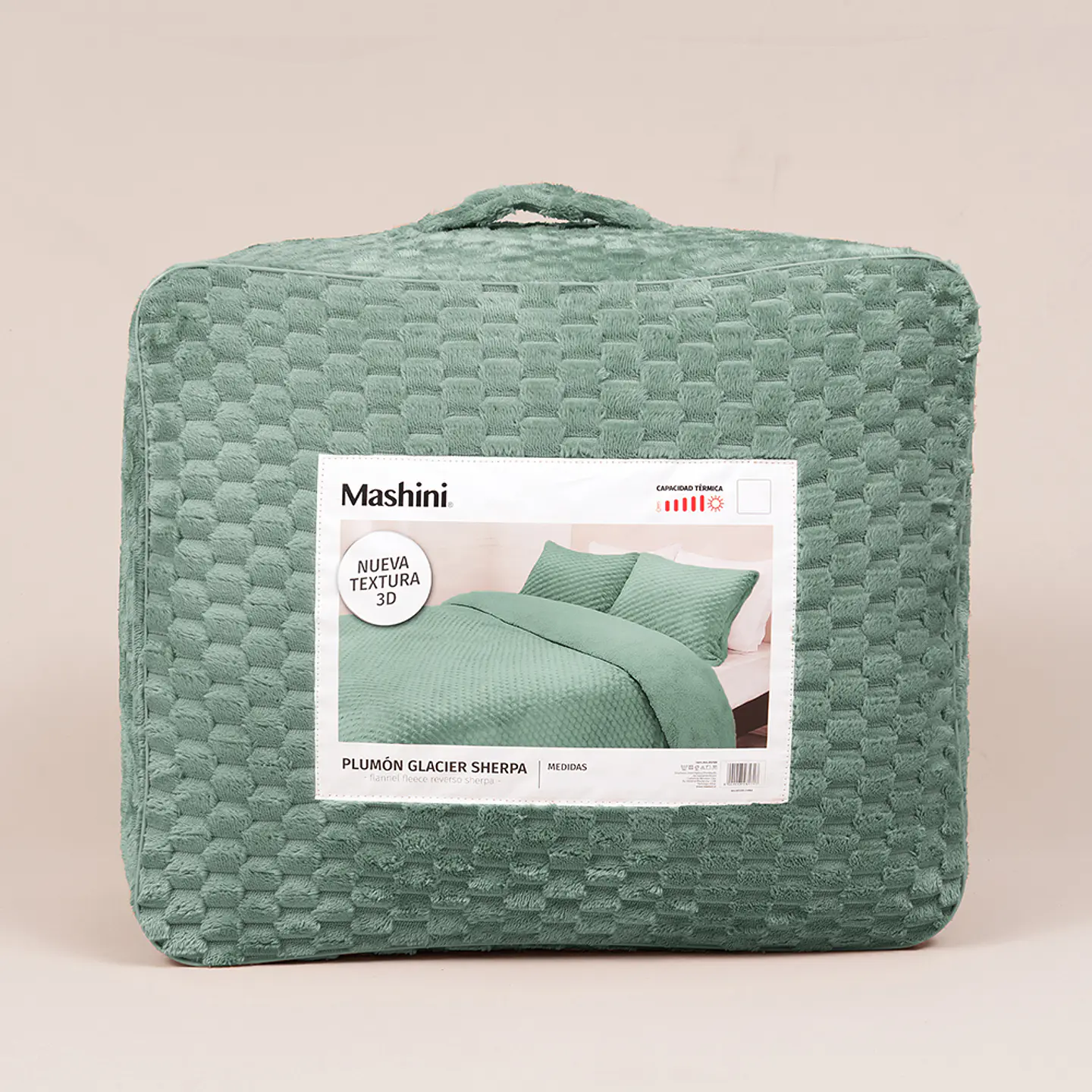 Plumon Flannel Jqd Sherpa 2 P Verde-P 2