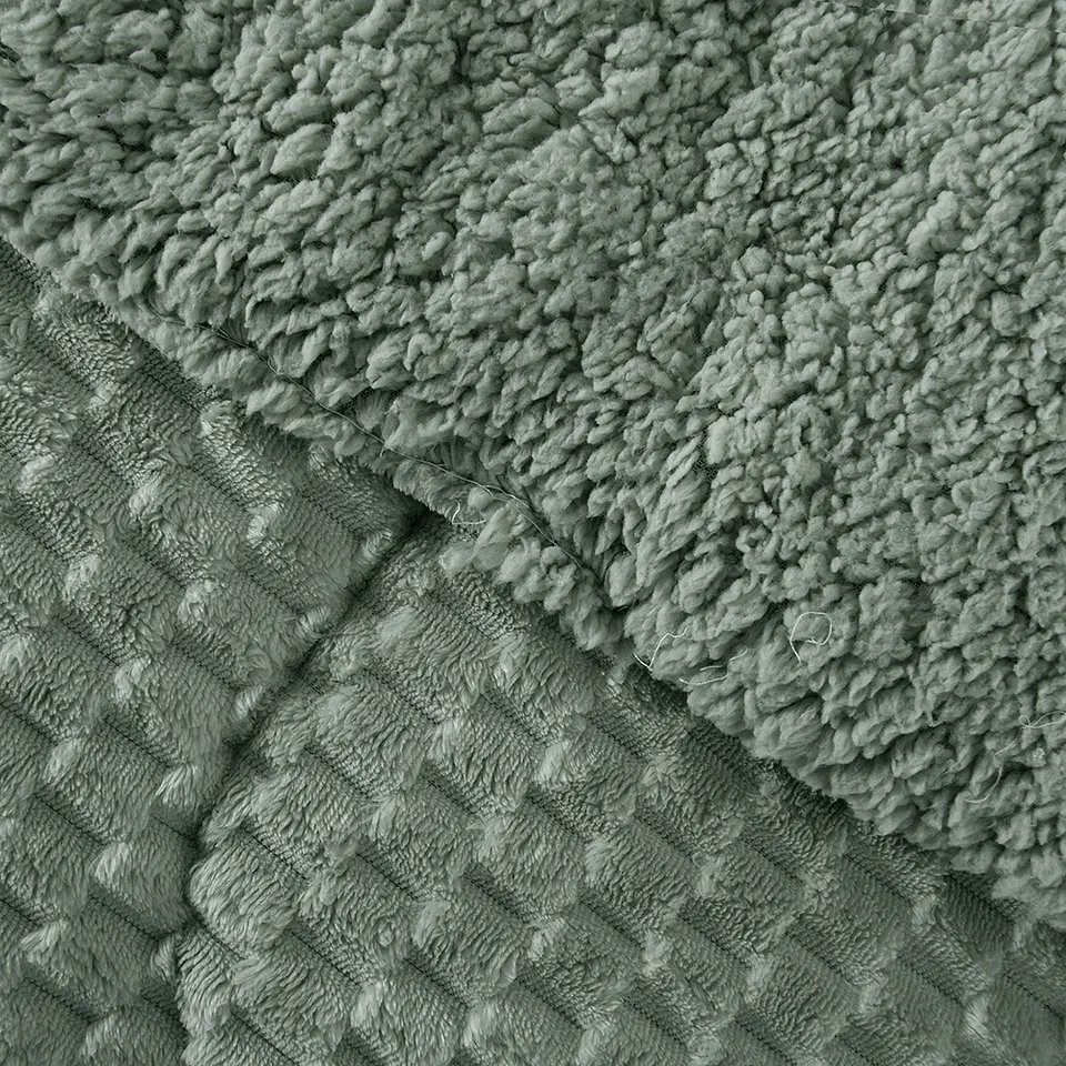 Plumon Flannel Jqd Sherpa 2 P Verde-P 3
