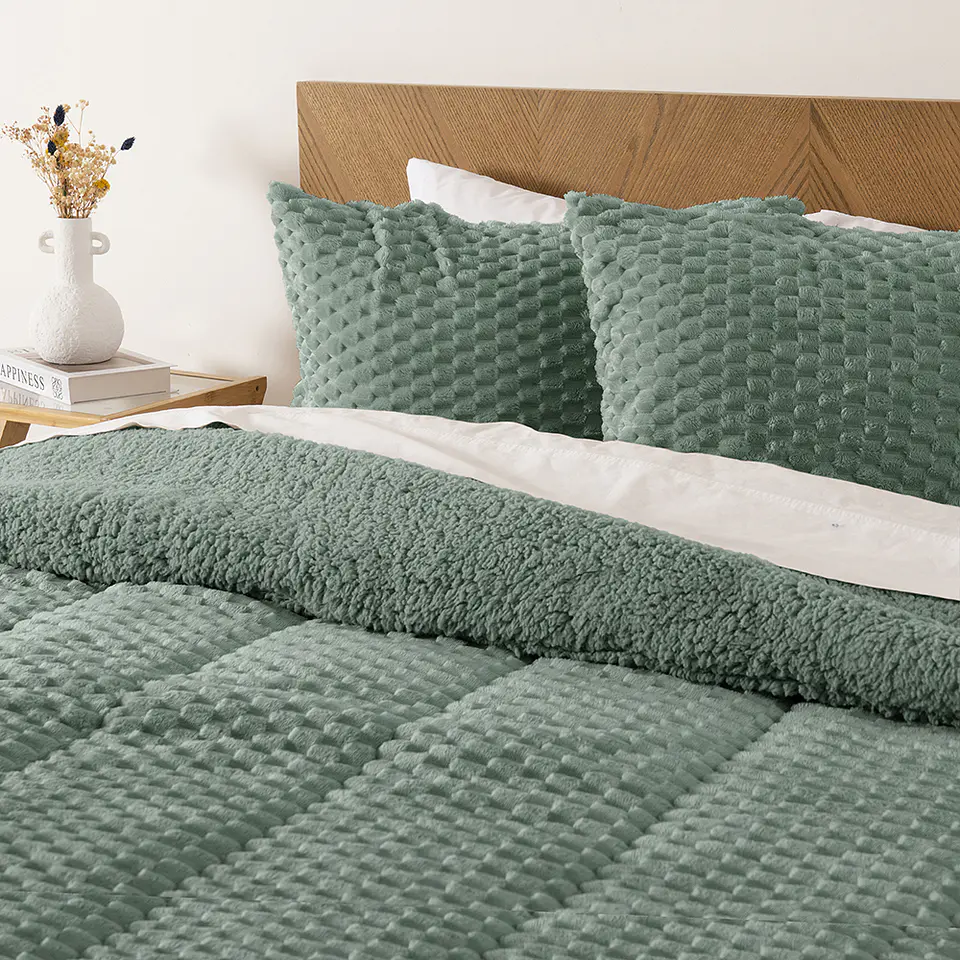 Plumon Flannel Jqd Sherpa 2 P Verde-P 1