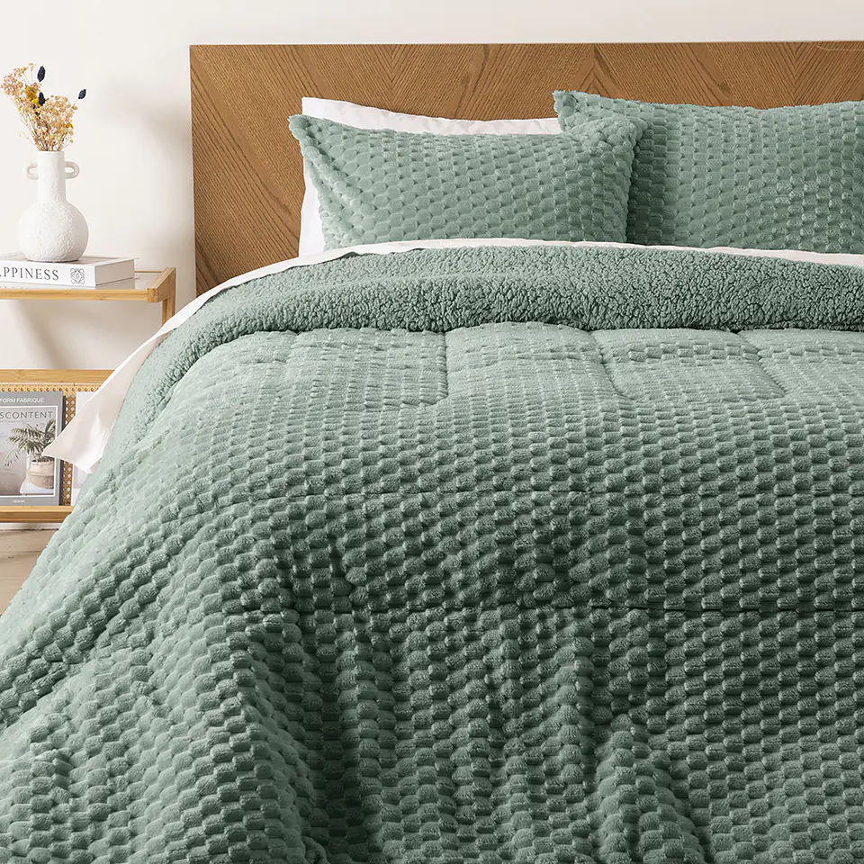 Plumon Flannel Jqd Sherpa 2 P Verde-P 4