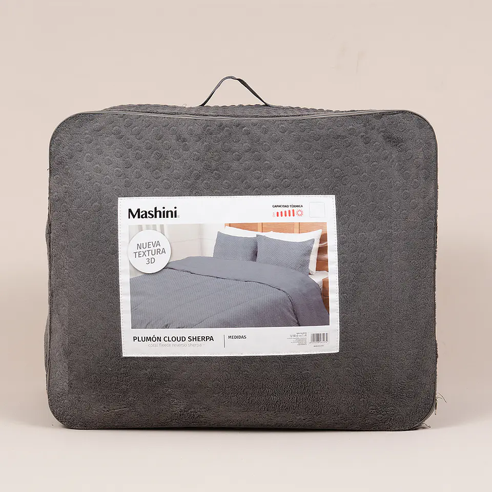 Plumon Coral 3D Sherpa King Gris-P 3