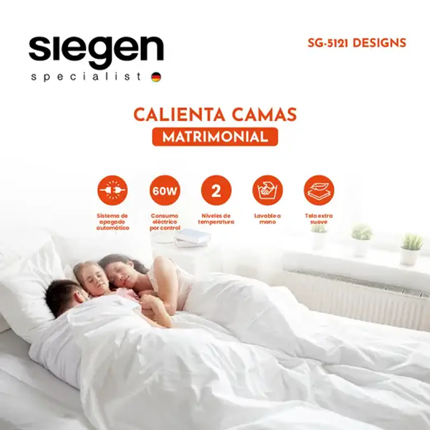 CALIENTACAMA PRINTED 2 PZA SG5121D4 SIEGEN DOR 2
