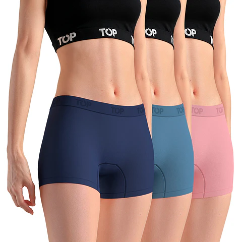 Bóxer Corto Mujer Microfibra Sin Costuras Pack 3 C3 Top M700P3C3