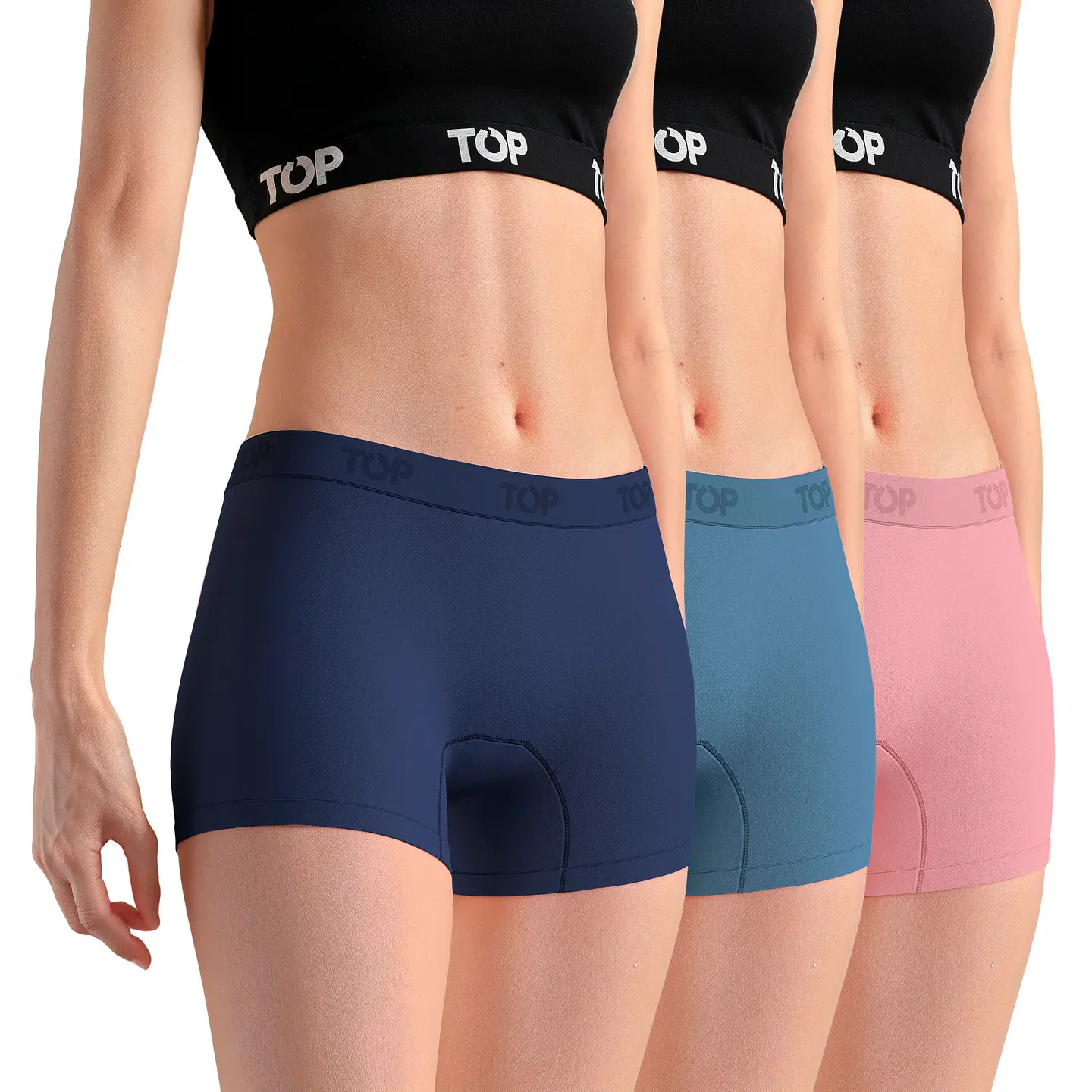 Bóxer Corto Mujer Microfibra Sin Costuras Pack 3 C3 Top M700P3C3 1