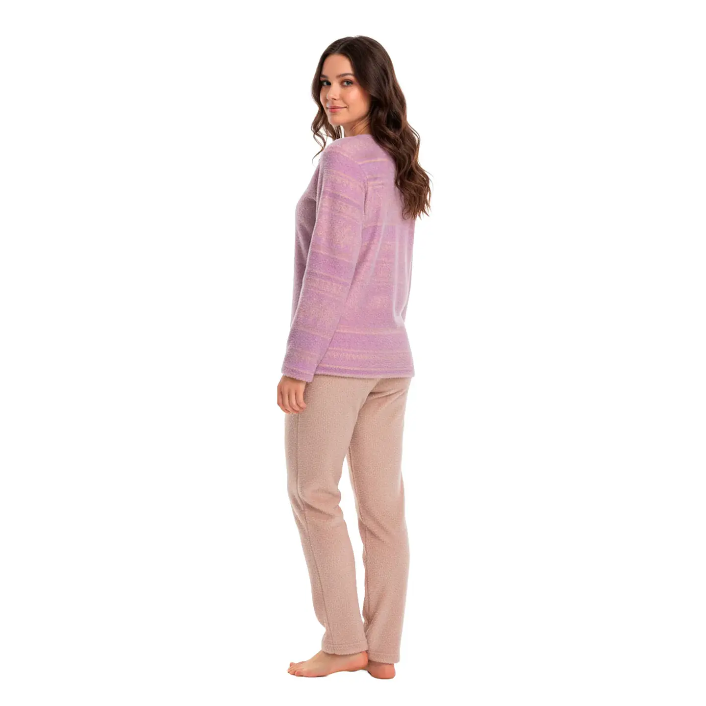 Pijama Invierno Mujer Micropolar C1 Top M263Mic1 2