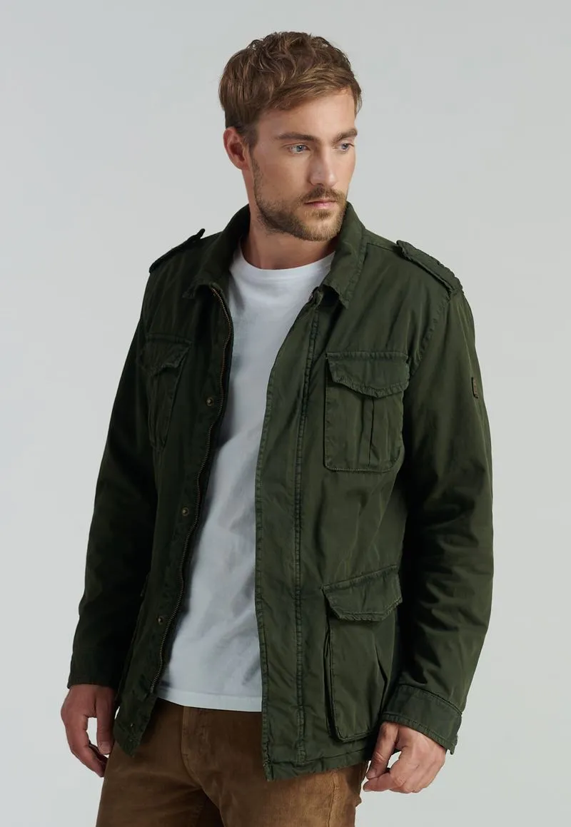 Chaqueta Ho Canvas Acolchada Kansas Fj Ferouch 3 353610Z-0042 Verde Militar