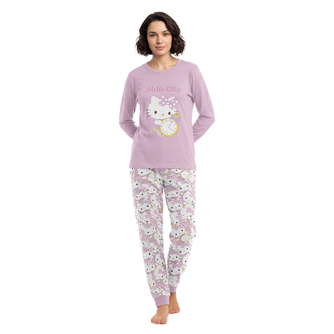 Pijama Largo Algodón Mujer Invierno Hello Kitty C2 TOP M262AIHKC2