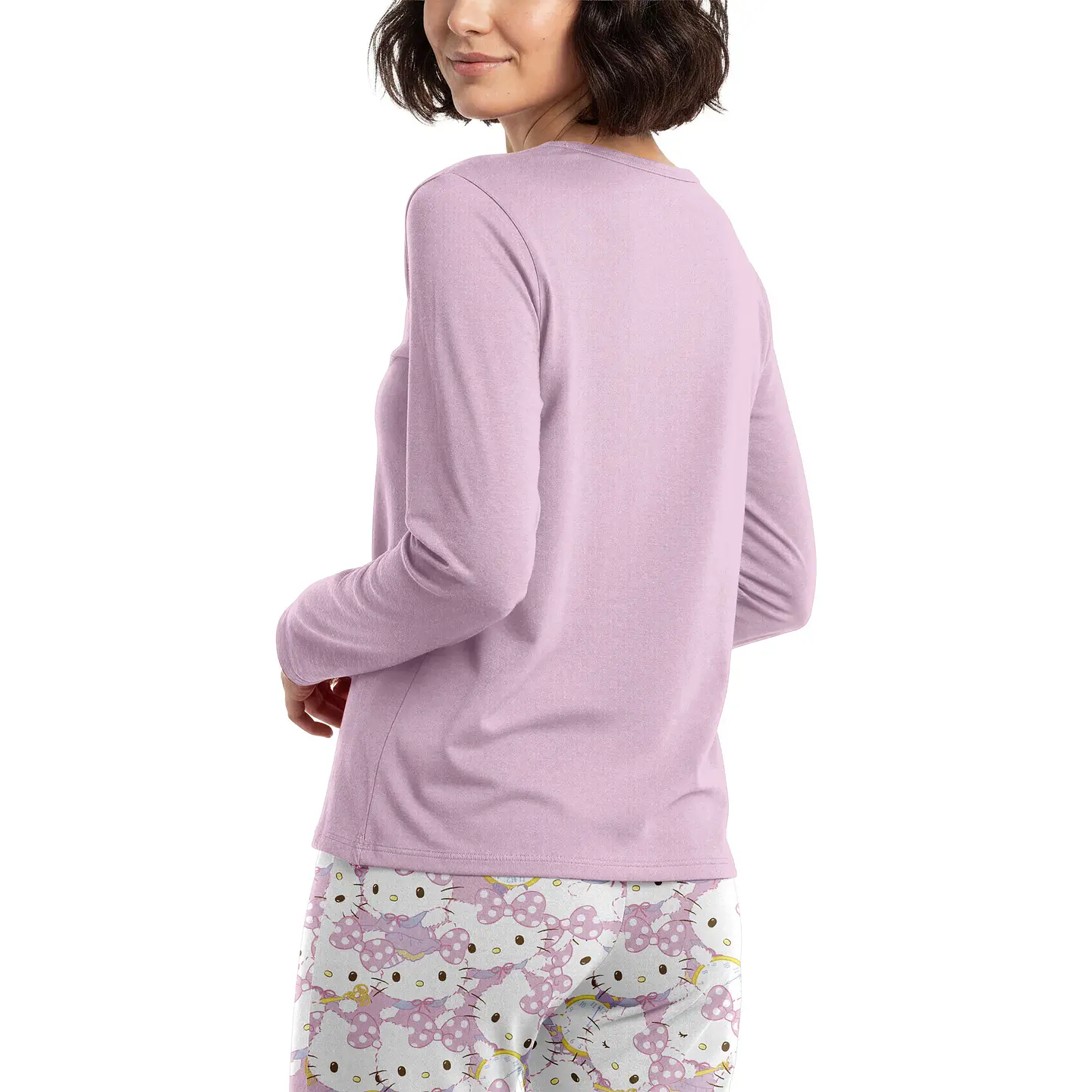 Pijama Largo Algodón Mujer Invierno Hello Kitty C2 TOP M262AIHKC2 3