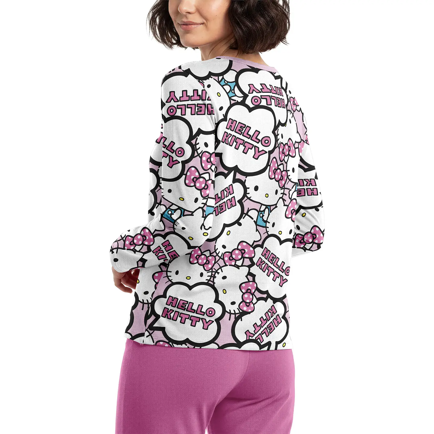 Pijama Mu Cp Ml Cpant Hello Kitty Algodn Top M262AIHKC3 2