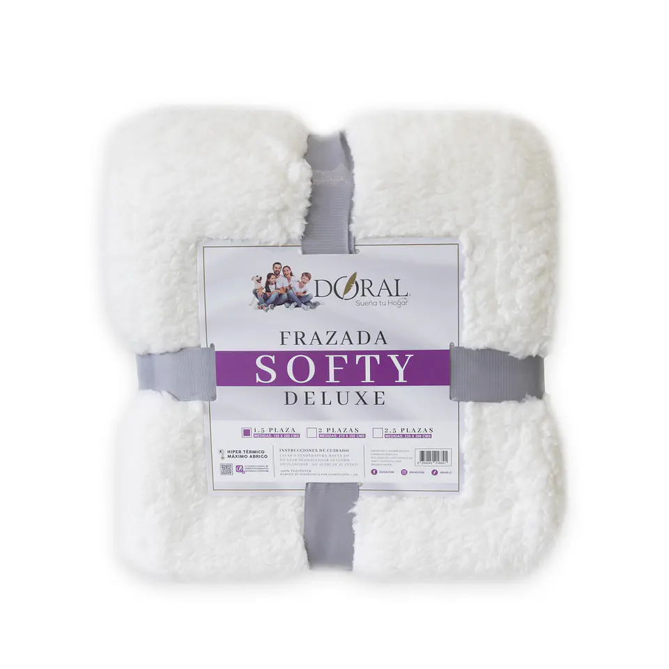 FRAZADA SOFTY DELUXE 1.5P COMERCIAL DORAL FRSOFTY15 1