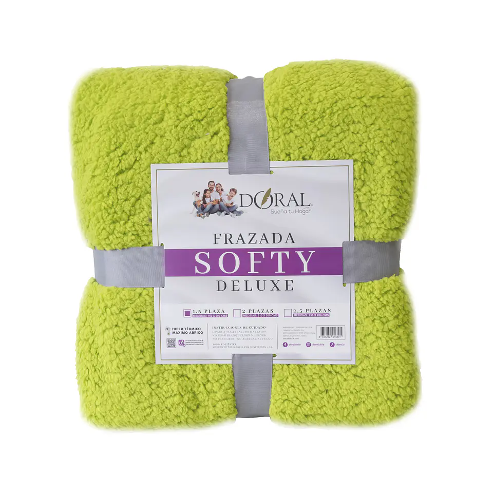 FRAZADA SOFTY DELUXE 1.5P COMERCIAL DORAL FRSOFTY15 2