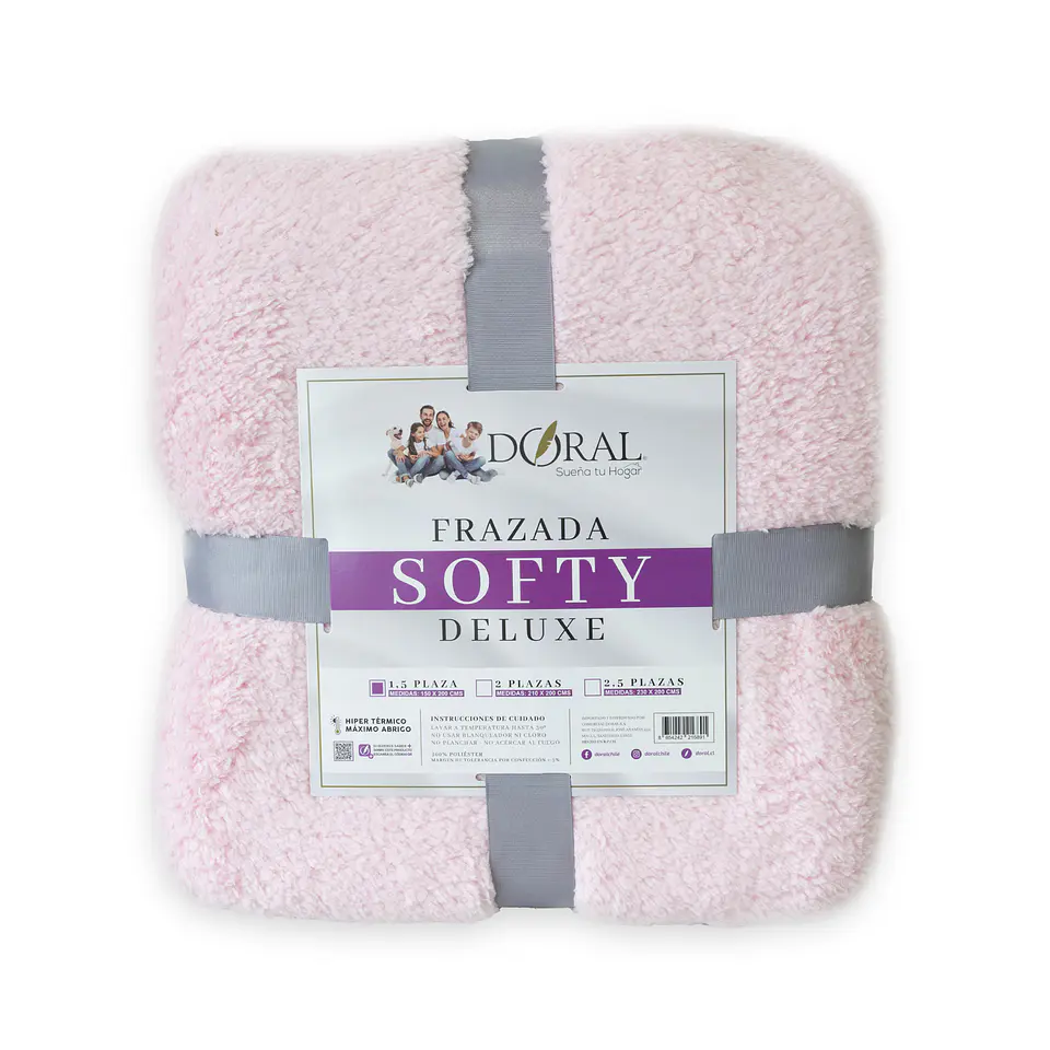 FRAZADA SOFTY DELUXE 1.5P COMERCIAL DORAL FRSOFTY15 4