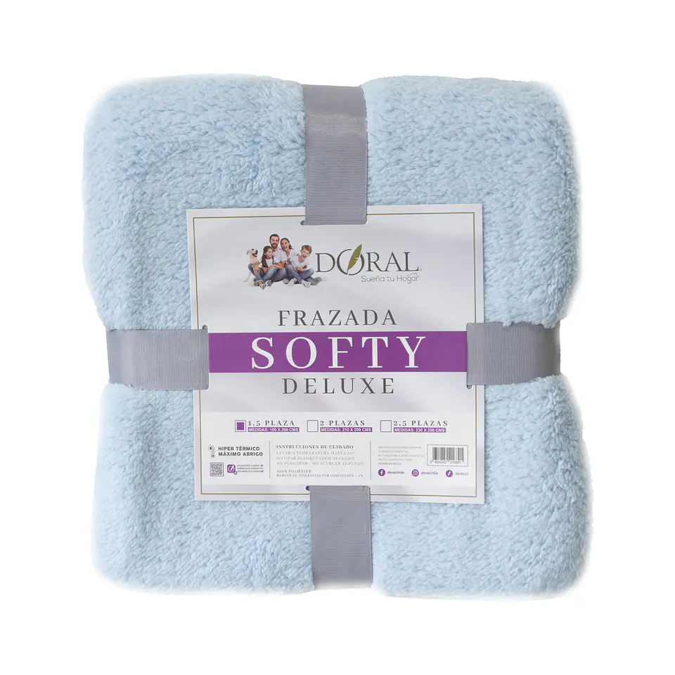 FRAZADA SOFTY DELUXE 1.5P COMERCIAL DORAL FRSOFTY15 5