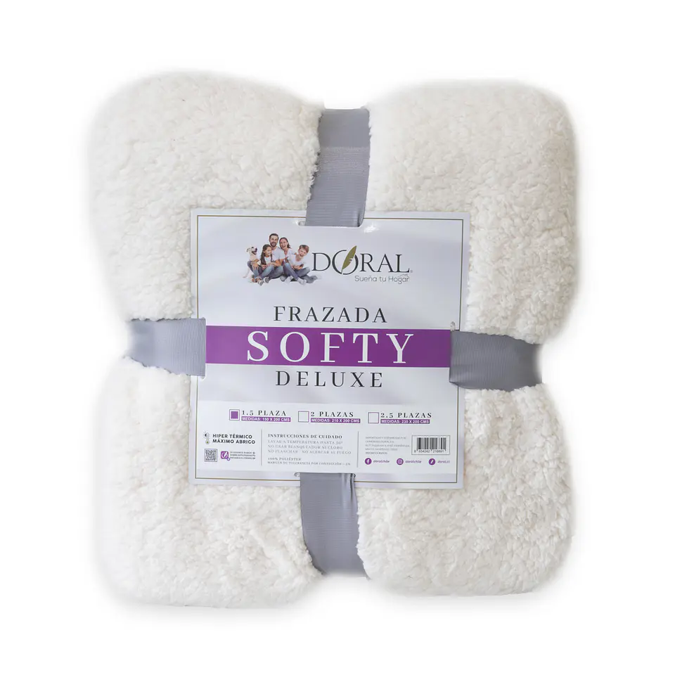 FRAZADA SOFTY DELUXE 1.5P COMERCIAL DORAL FRSOFTY15 7