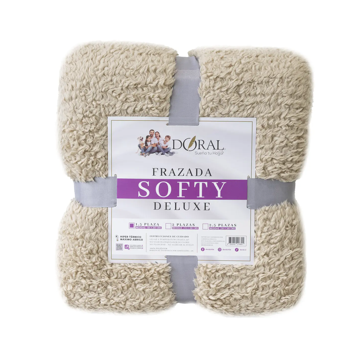 FRAZADA SOFTY DELUXE 1.5P COMERCIAL DORAL FRSOFTY15 11