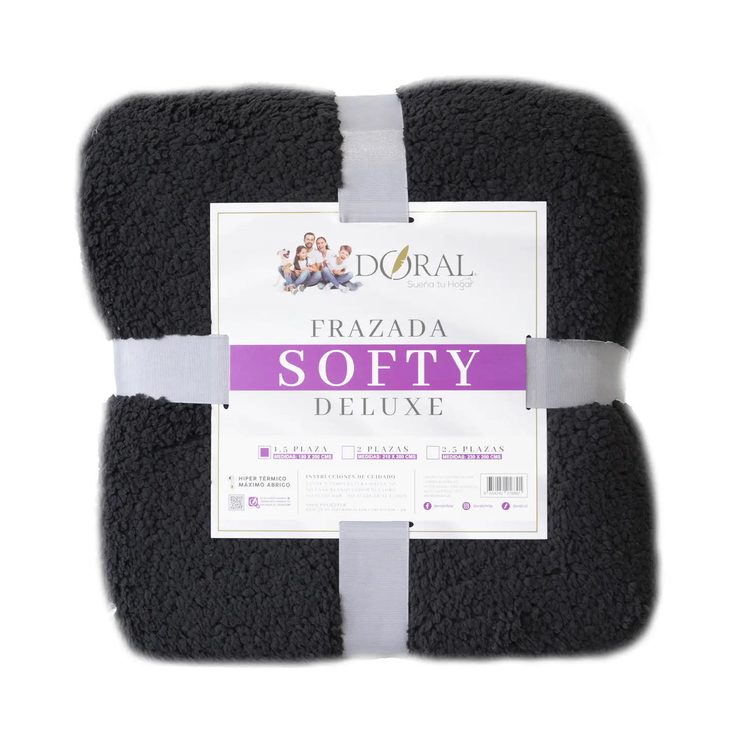 FRAZADA SOFTY DELUXE 1.5P COMERCIAL DORAL FRSOFTY15 12